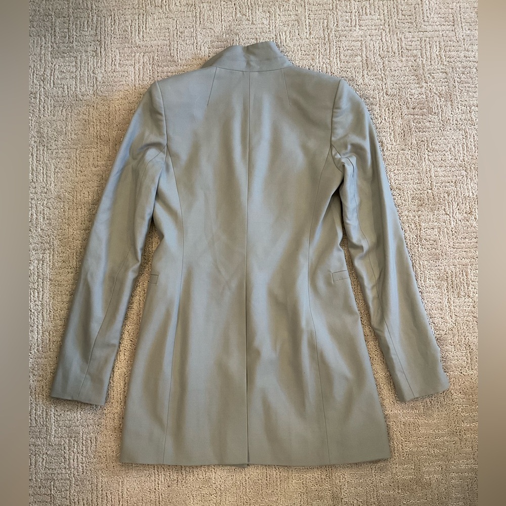 💚🩶 Aritzia Babaton Wool Blazer Sage Green Blazer Sz 0 EUC Minimalist Office - Picture 2 of 11